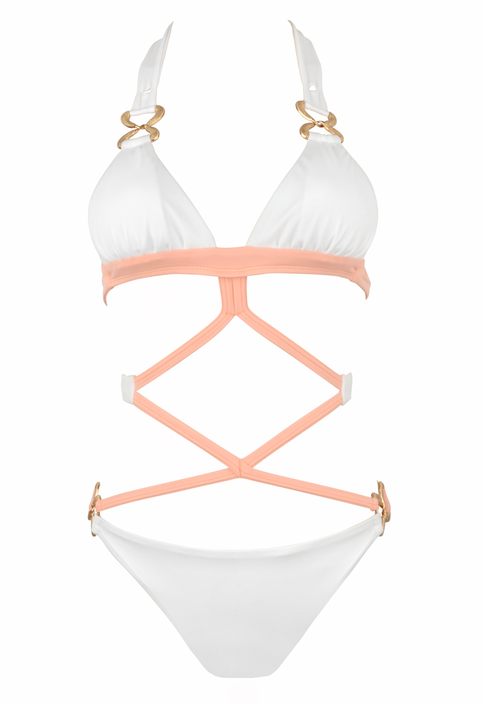 Costume Intero Bianco con Cut-Out