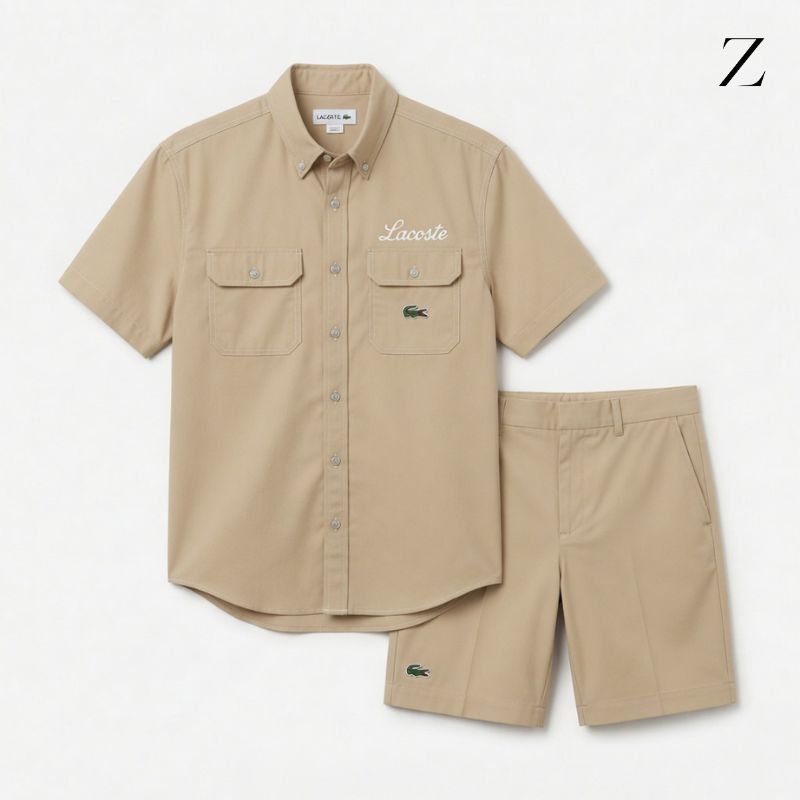 Lacoste Sæt: Skjorte og Shorts